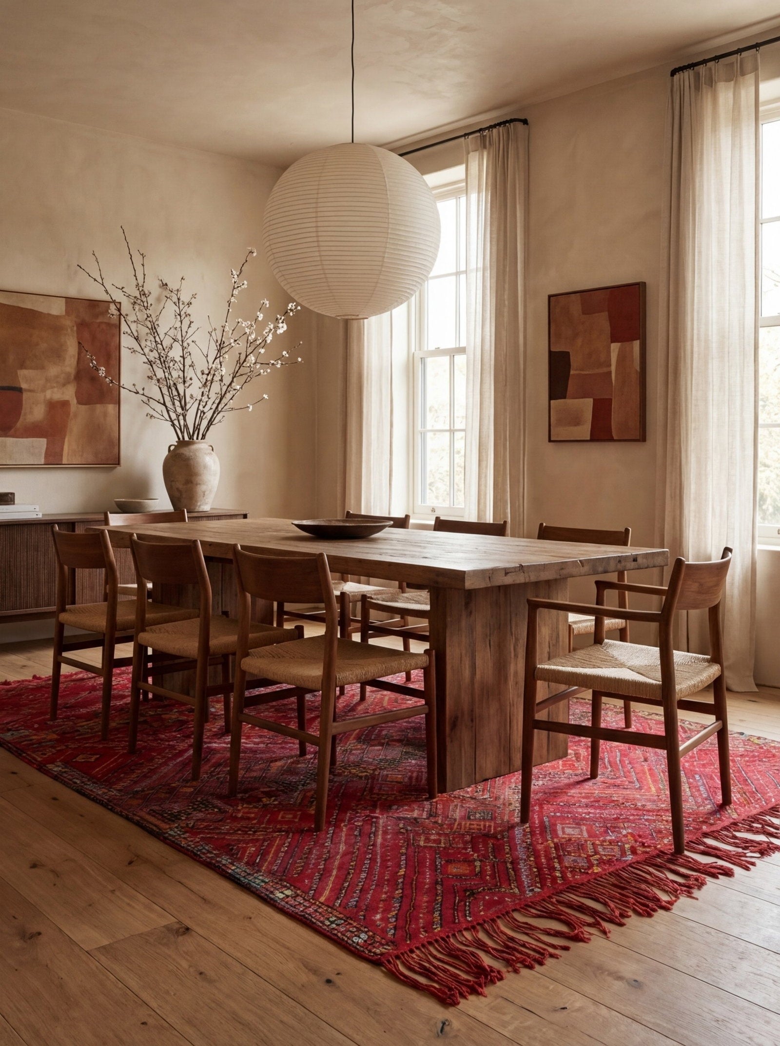 Mrirt Hila — Handgefertigt, 347x264 cm, 100% Virgin Wool | Detail view