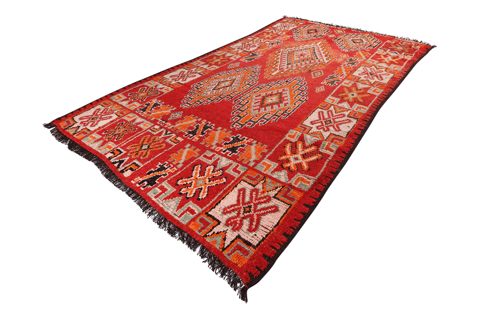 Beni Bou Yacoub — Hand-knotted, 185x344 cm, Red, 100% Virgin Wool | View 5