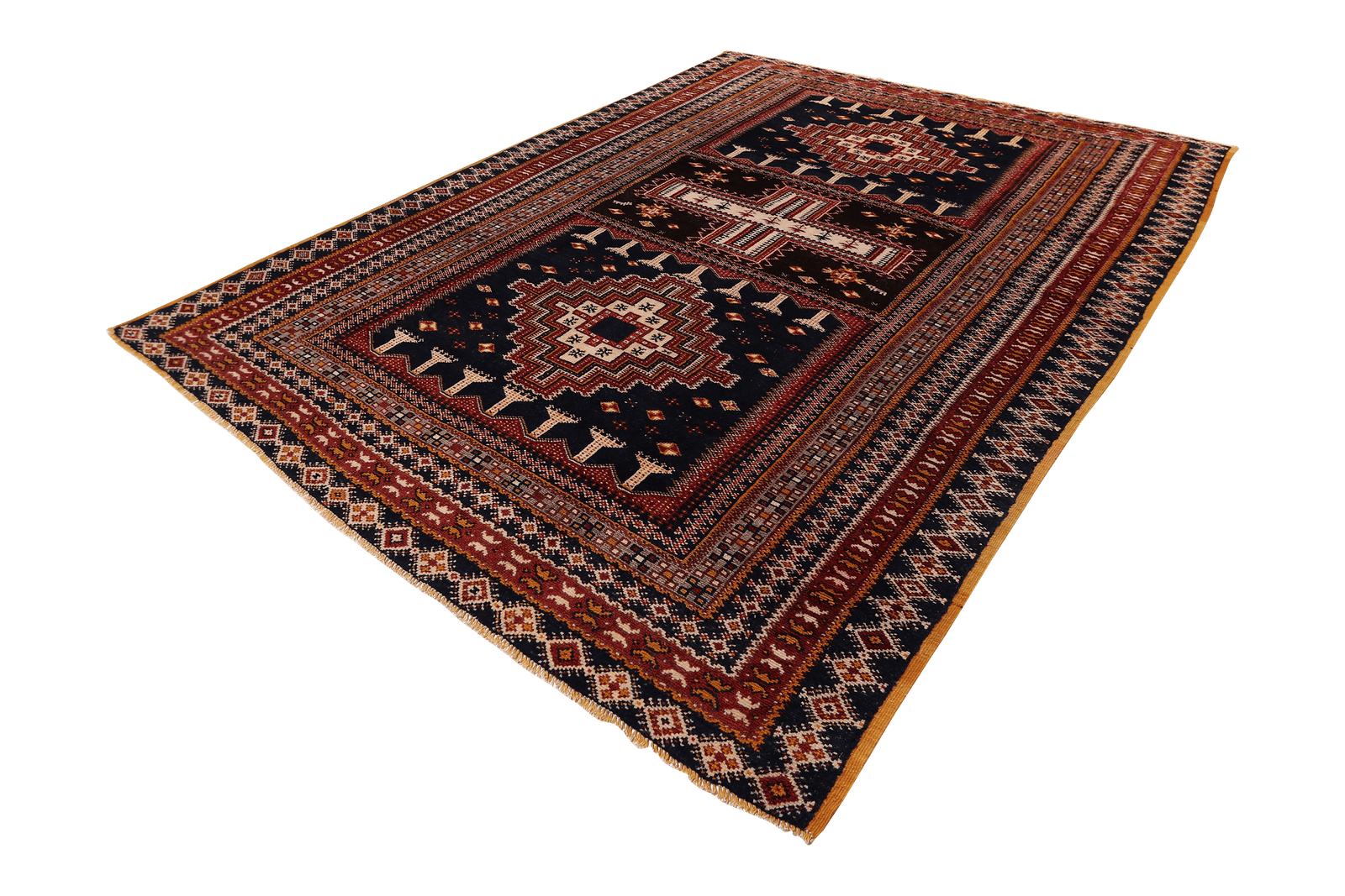 Hochatlas — Hand-knotted, 219x296 cm, Blue, 100% Virgin Wool | View 5