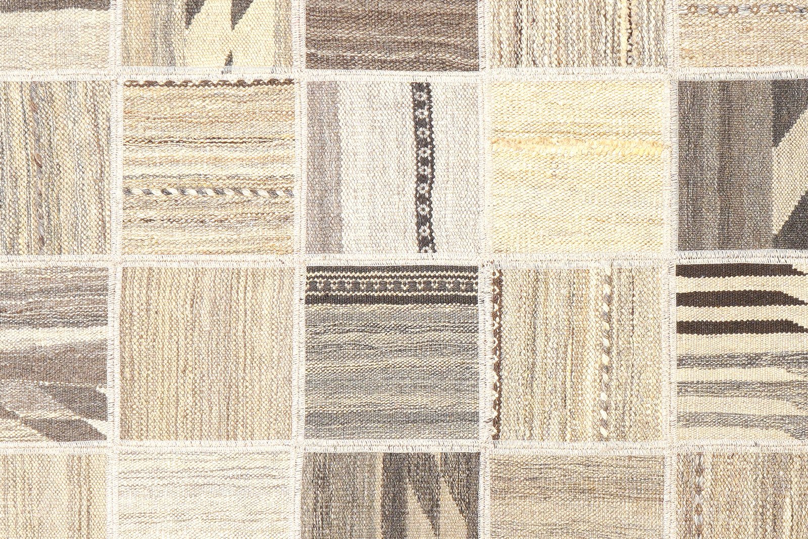 Kelim Tekkeh — Handmade, 150x200 cm, Beige, 100% Virgin Wool | View 5