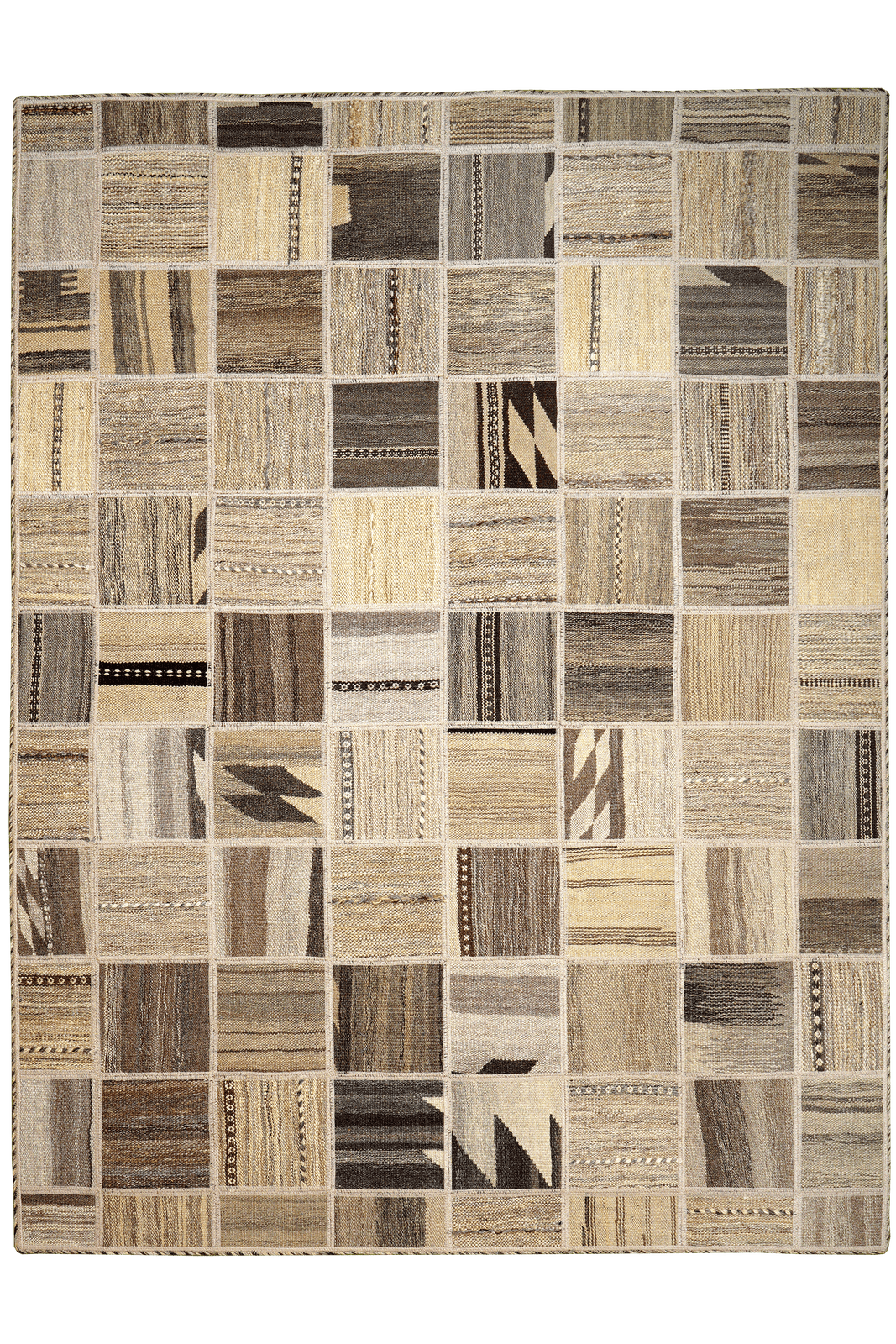Kelim Tekkeh — Handmade, 150x200 cm, Beige, 100% Virgin Wool | Main view