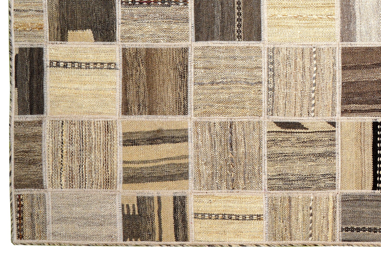 Kelim Tekkeh — Handmade, 150x200 cm, Beige, 100% Virgin Wool | View 3