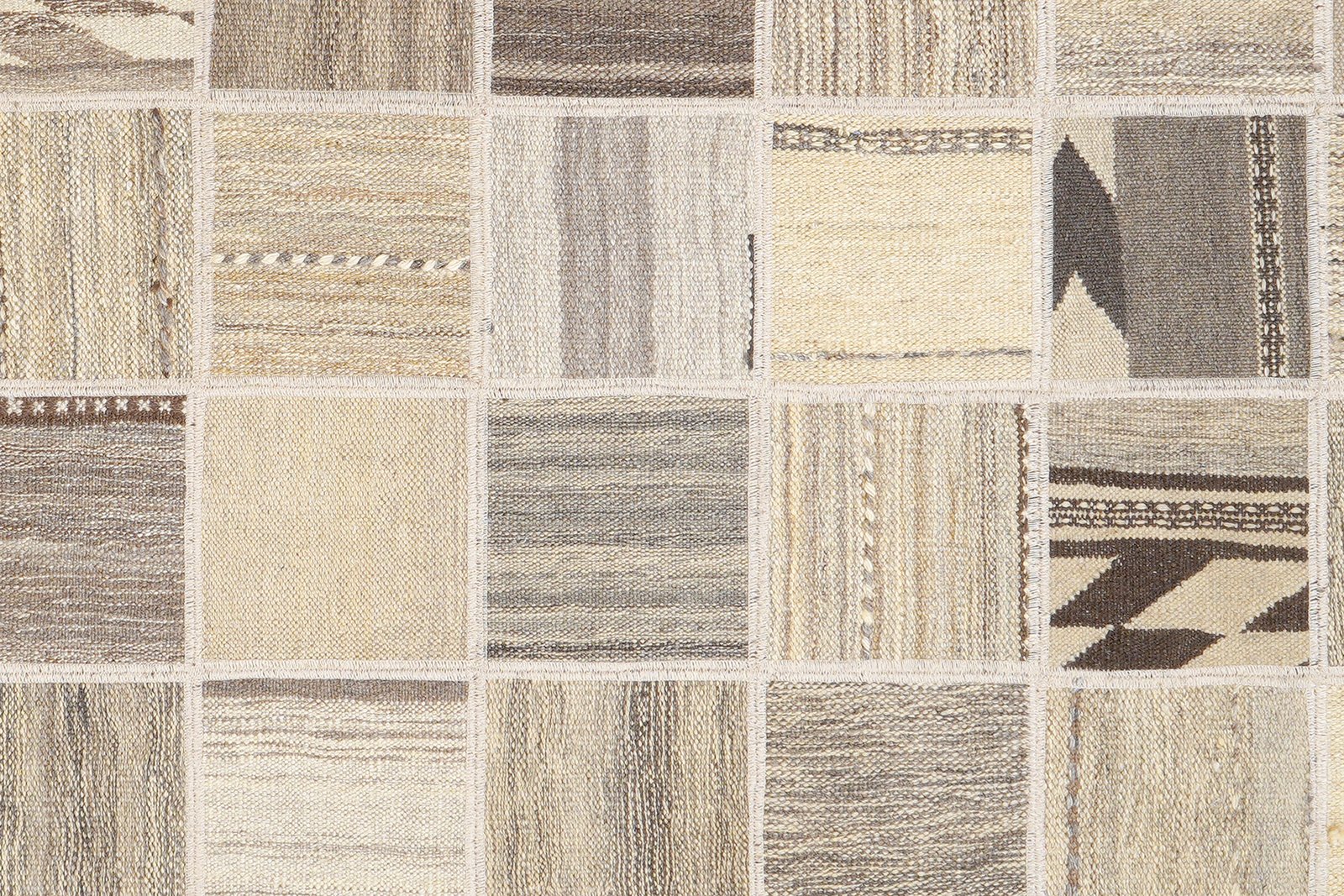 Kelim Tekkeh — Handmade, 150x200 cm, Beige, 100% Virgin Wool | View 5