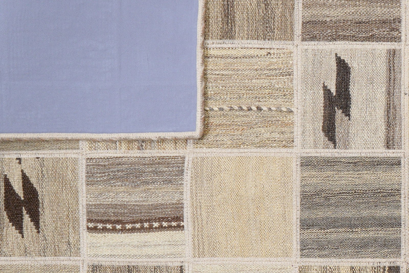 Kelim Tekkeh — Handmade, 150x200 cm, Beige, 100% Virgin Wool | View 6