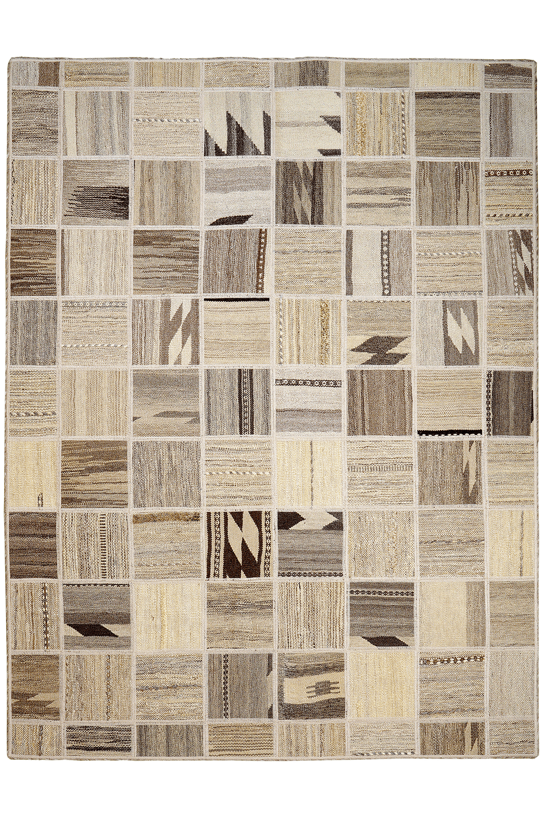 Kelim Tekkeh — Handmade, 150x200 cm, Beige, 100% Virgin Wool | Main view
