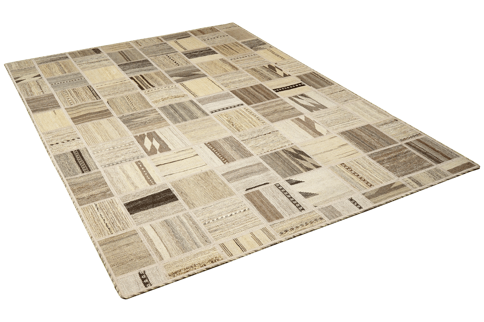 Kelim Tekkeh — Handmade, 150x200 cm, Beige, 100% Virgin Wool | View 4