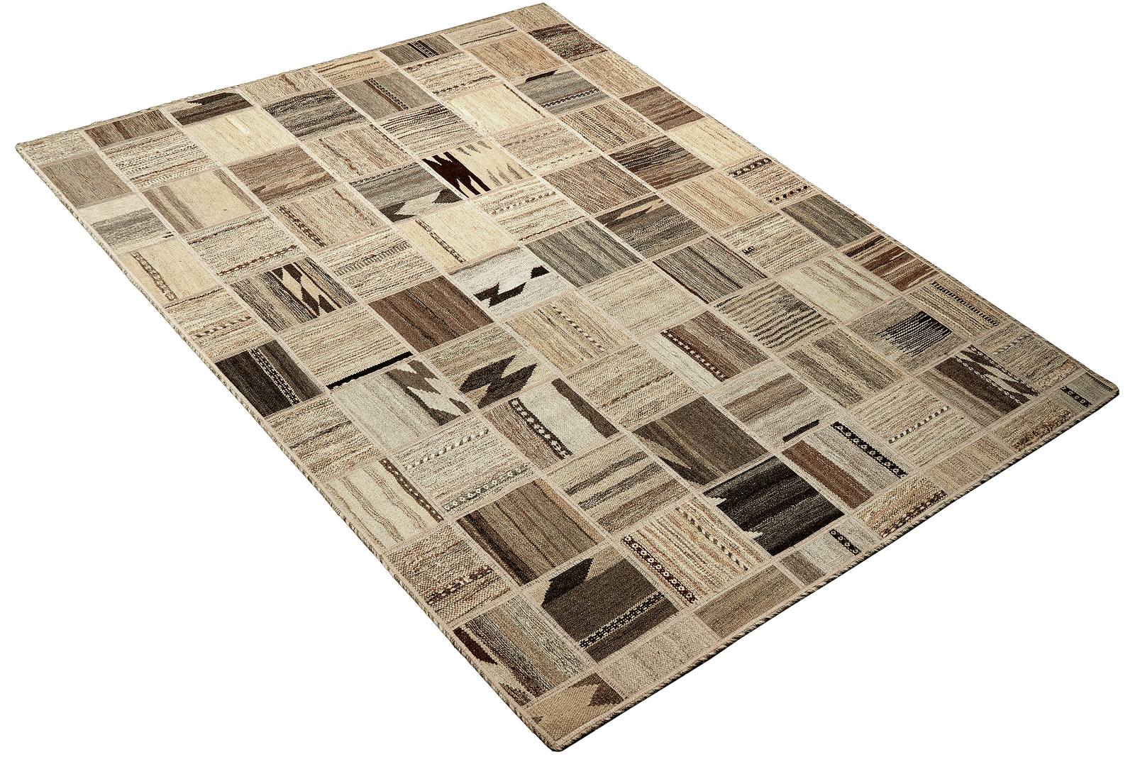 Kelim Tekkeh — Handmade, 150x200 cm, Beige, 100% Virgin Wool | View 4