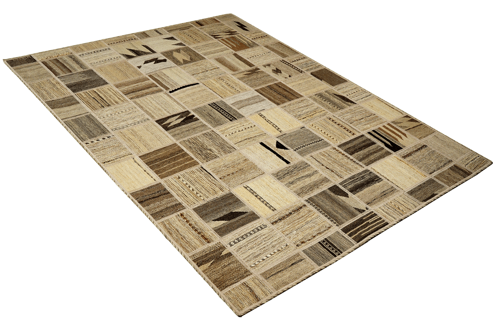 Kelim Tekkeh — Handmade, 150x200 cm, Beige, 100% Virgin Wool | View 4