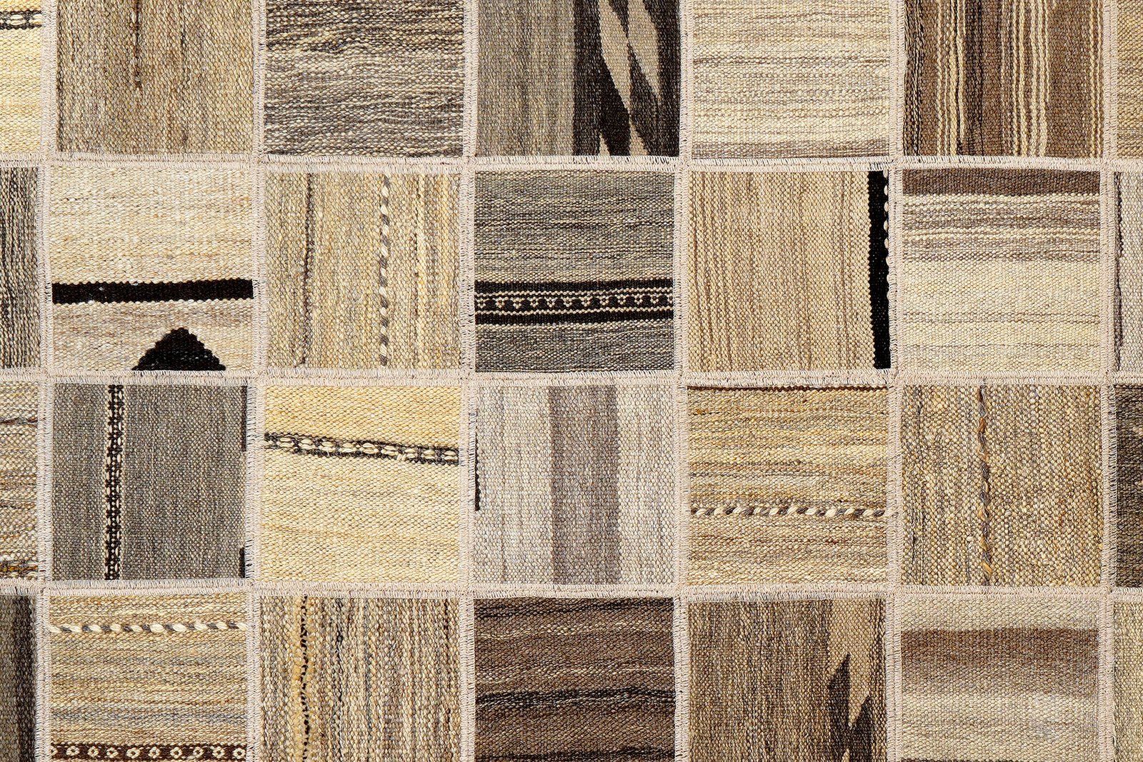 Kelim Tekkeh — Handmade, 150x200 cm, Beige, 100% Virgin Wool | View 5