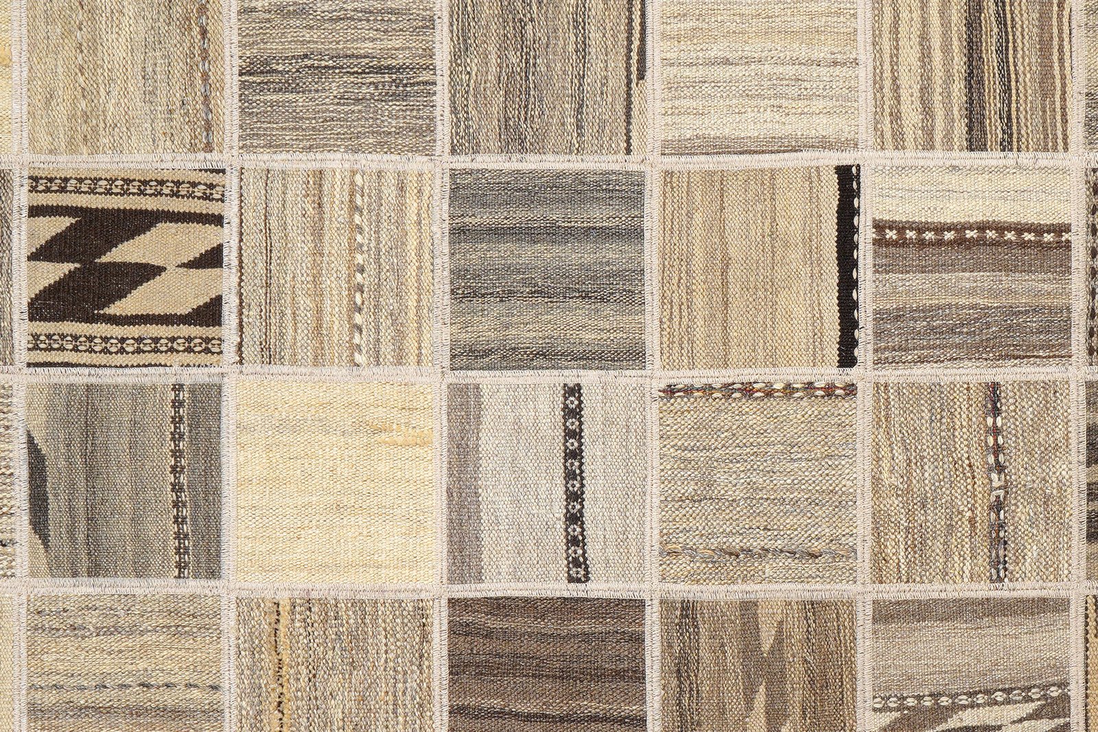Kelim Tekkeh — Handmade, 150x200 cm, Beige, 100% Virgin Wool | View 5