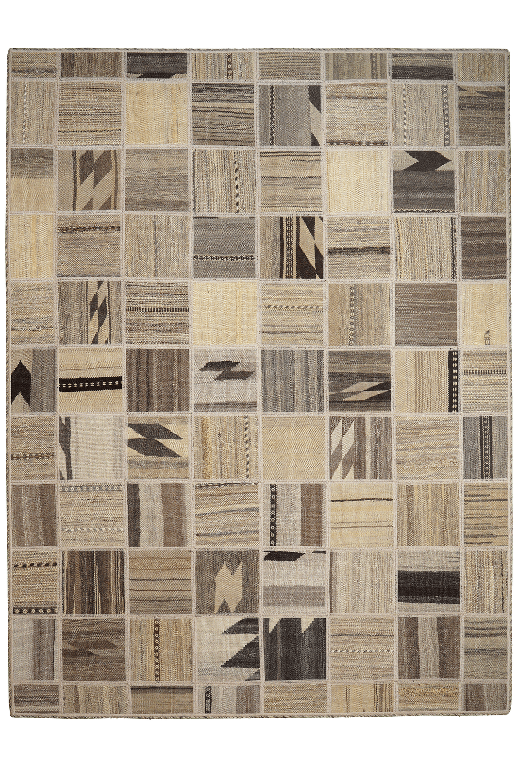 Kelim Tekkeh — Handmade, 150x200 cm, Beige, 100% Virgin Wool | Main view