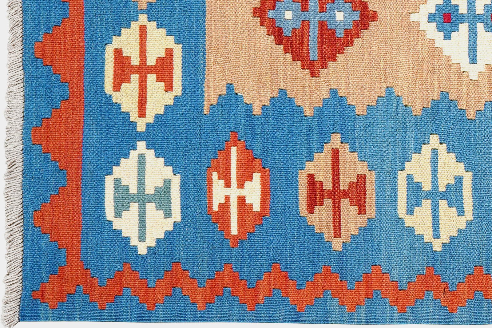 Kelim Gashgai — Handmade, 123x168 cm, Brown, 100% Virgin Wool | View 3