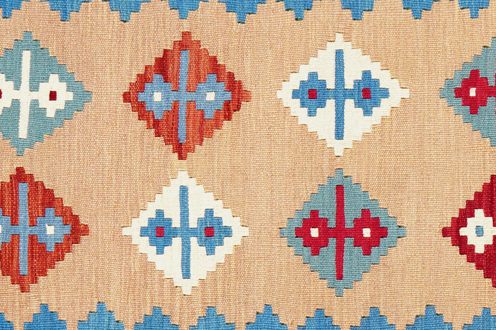 Kelim Gashgai — Handmade, 123x168 cm, Brown, 100% Virgin Wool | View 5
