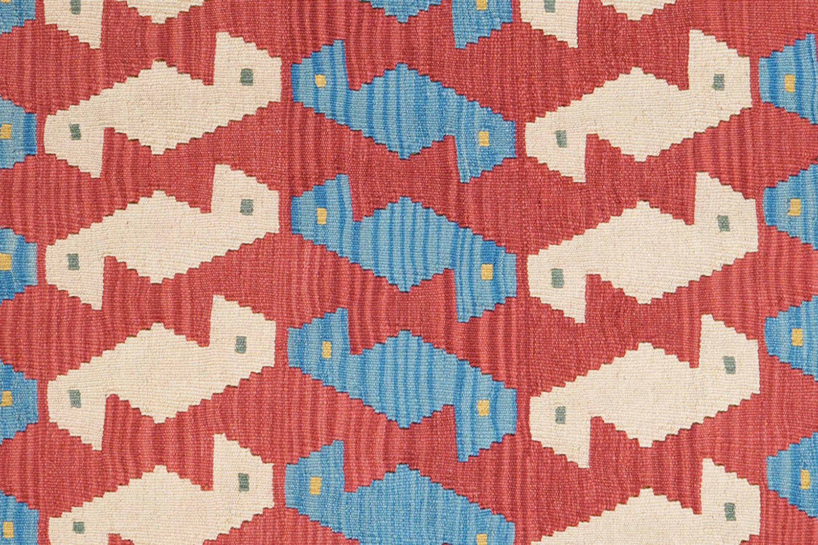 Kelim Gashgai — Handmade, 174x236 cm, Red, 100% Virgin Wool | View 5