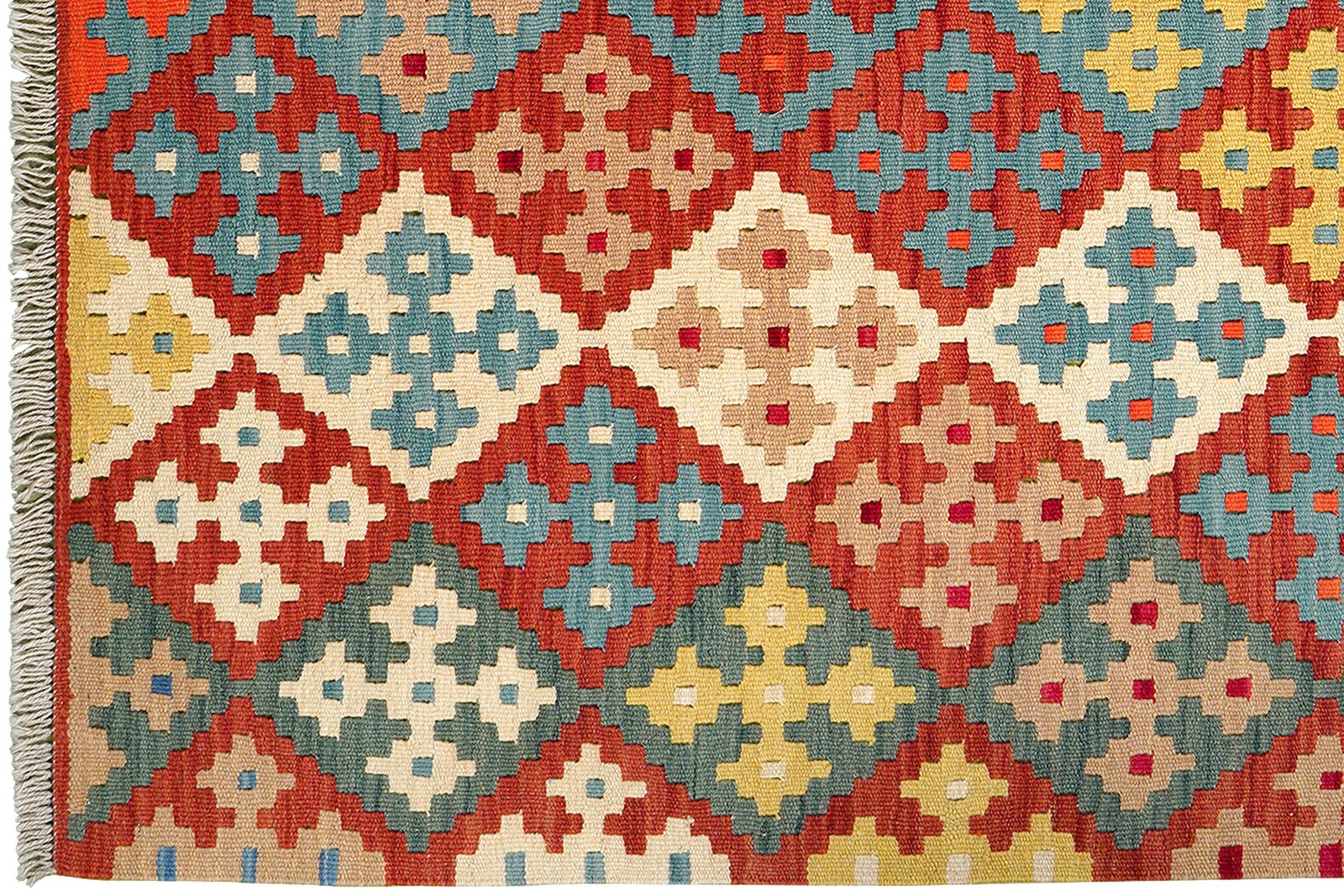 Kelim Gashgai — Handmade, 132x182 cm, Multicolor, 100% Virgin Wool | View 3