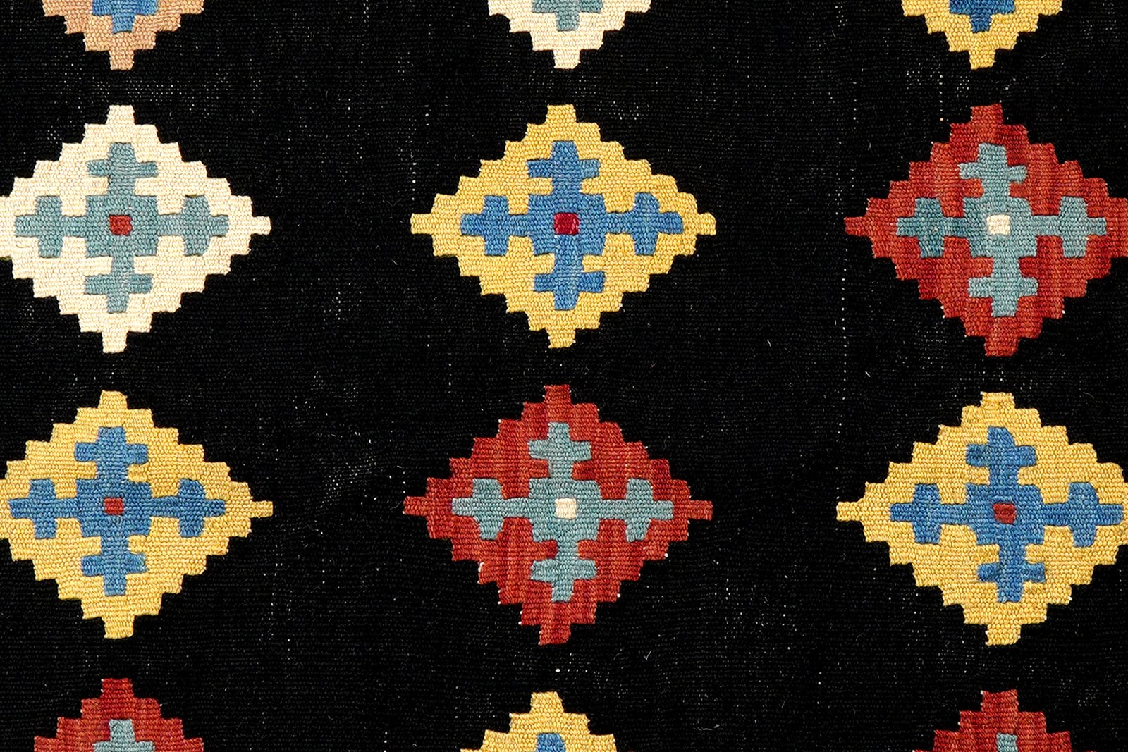 Kelim Gashgai — Handmade, 149x197 cm, Black, 100% Virgin Wool | View 5