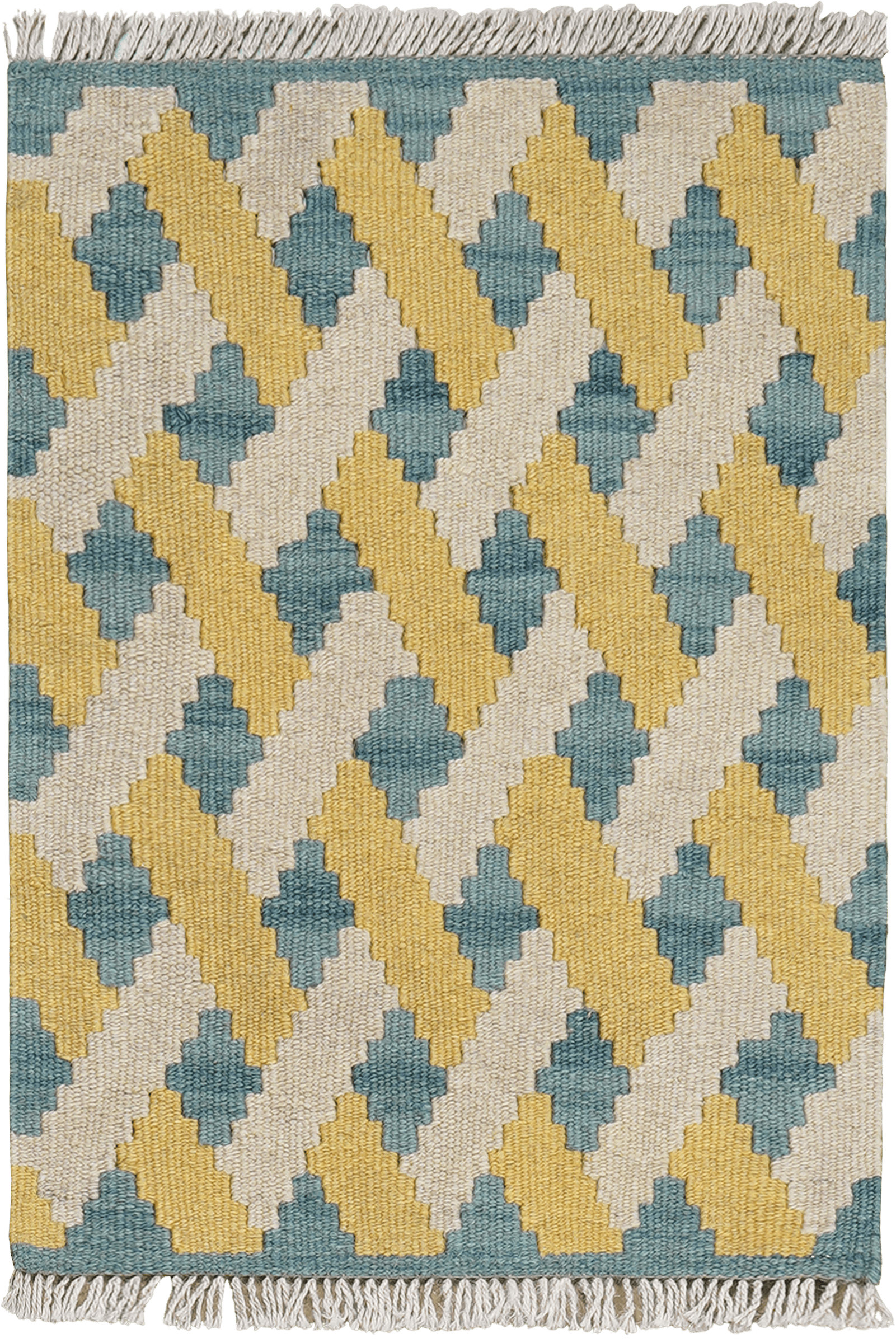 Kelim Gashgai — Handmade, 43x61 cm, Beige, 100% Virgin Wool | Main view