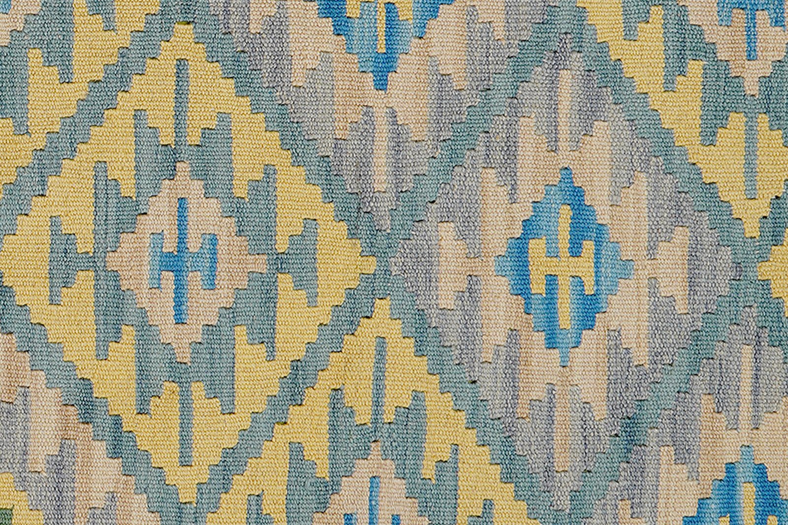 Kelim Gashgai — Handmade, 126x177 cm, Green, 100% Virgin Wool | View 5