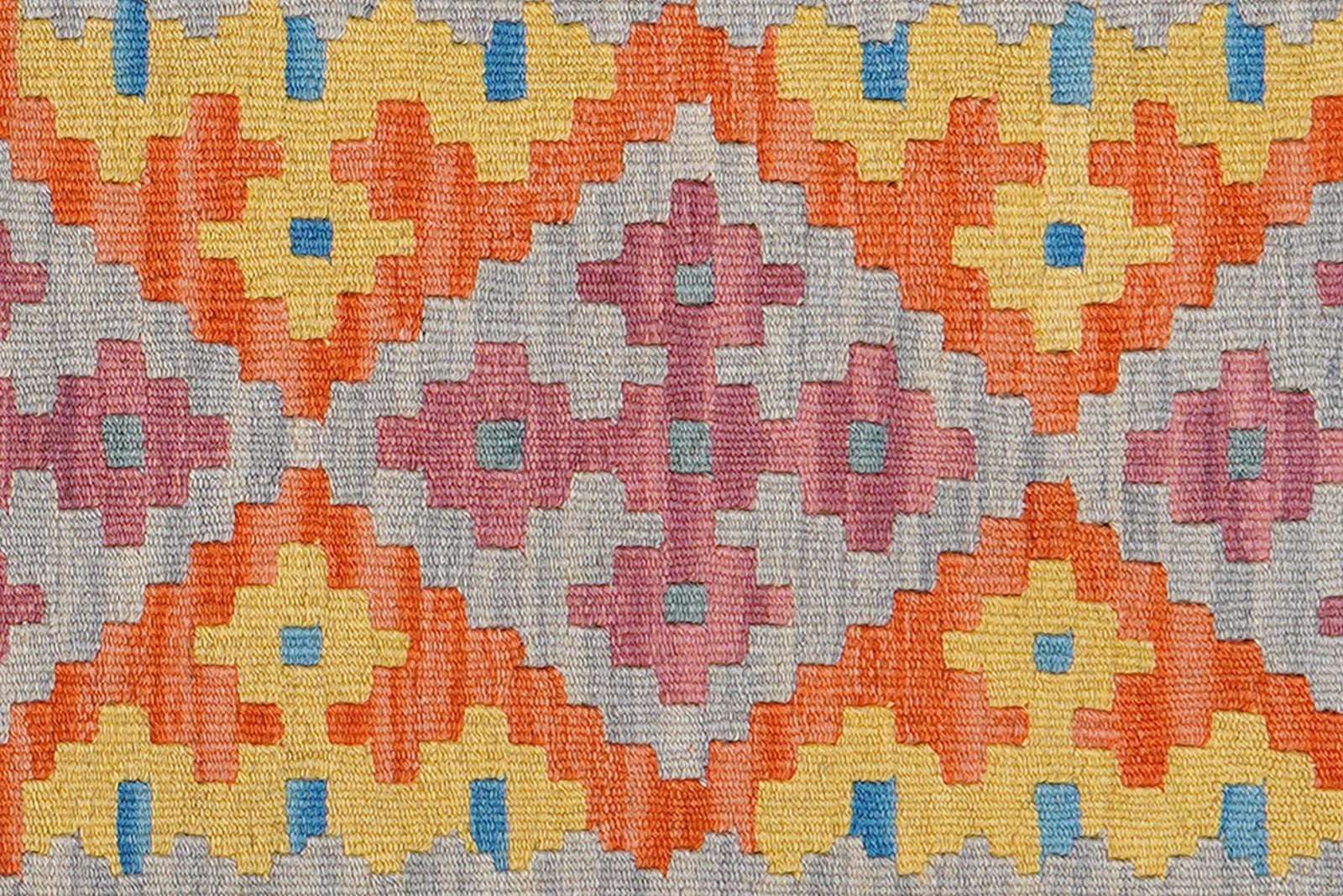 Kelim Gashgai — Handmade, 86x126 cm, Grey, 100% Virgin Wool | View 5