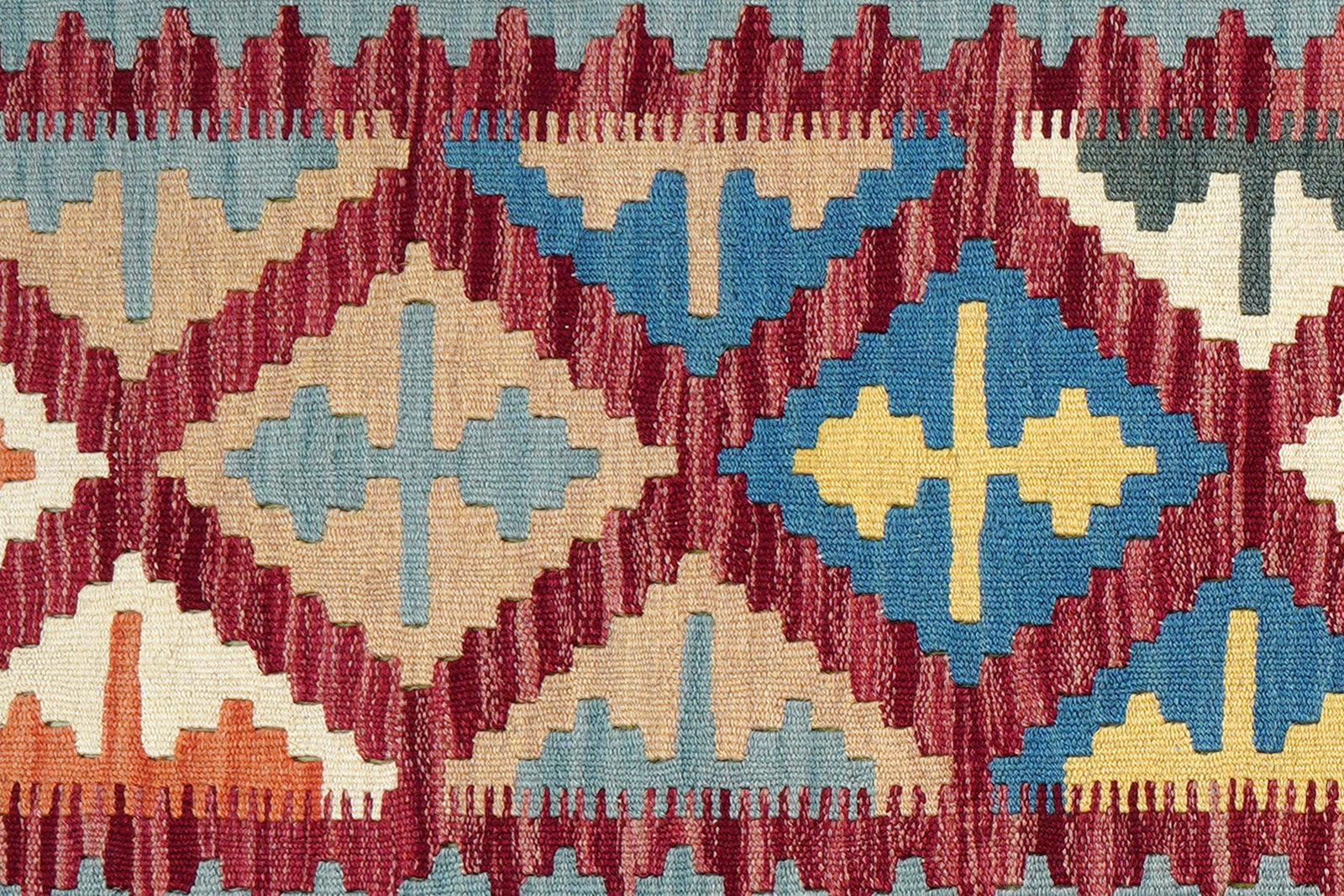 Kelim Gashgai — Handgefertigt, 153x100 cm, Blau, 100% Virgin Wool | View 6