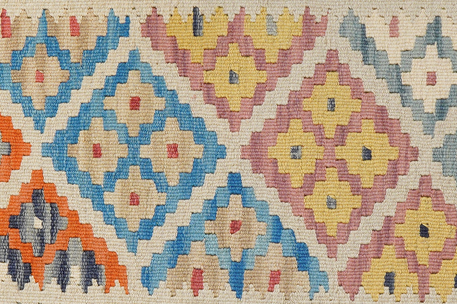 Kelim Gashgai — Handgefertigt, 127x84 cm, Grau, 100% Virgin Wool | View 6