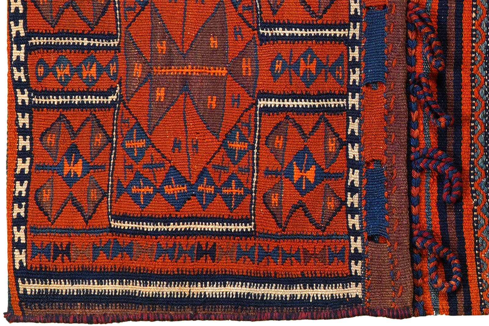 Khorjin — Handgefertigt, 120x60 cm, Bunt, 100% Virgin Wool | Back view