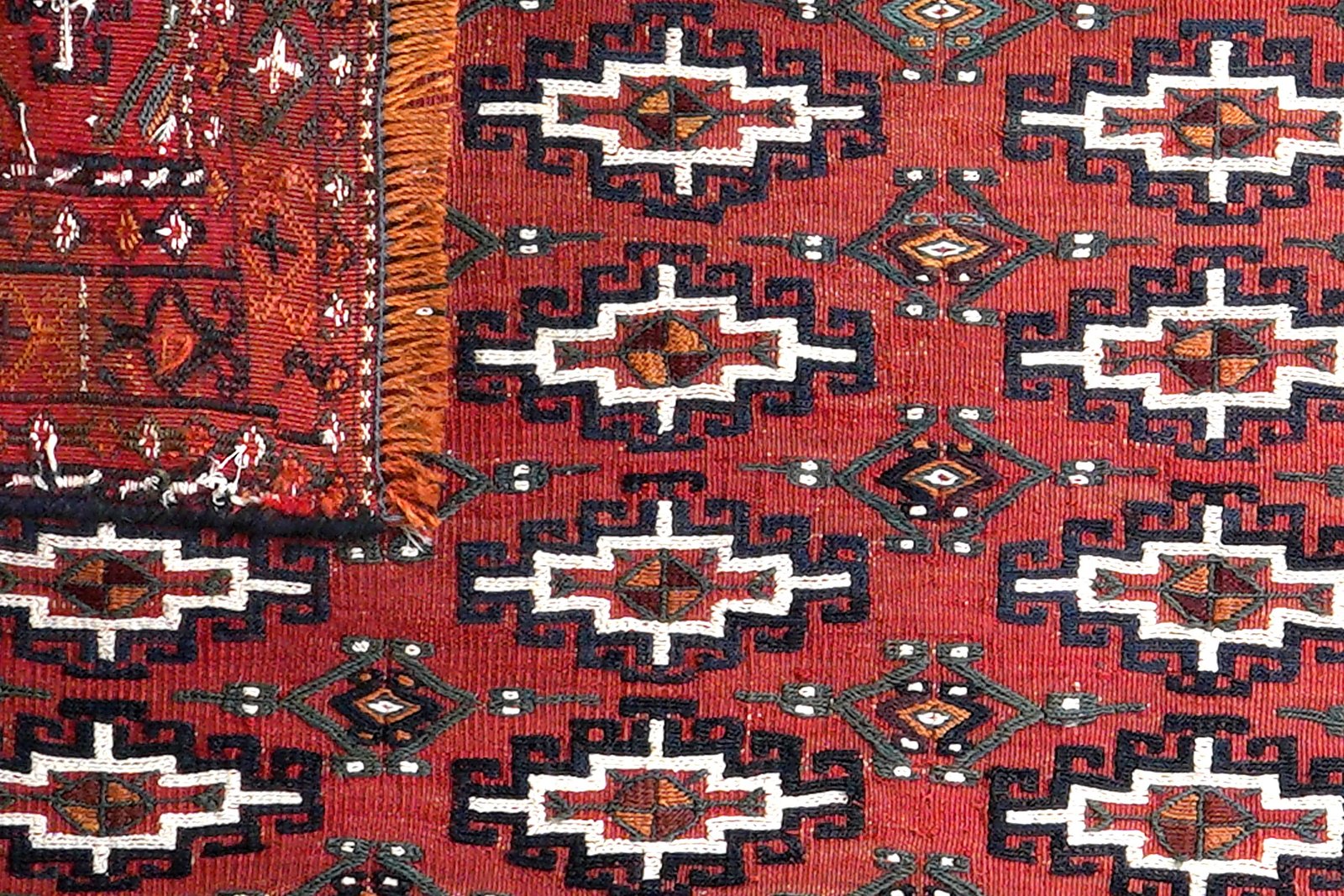 Kelim Turkman — Handmade, 119x51 cm, Red, 100% Virgin Wool | View 6