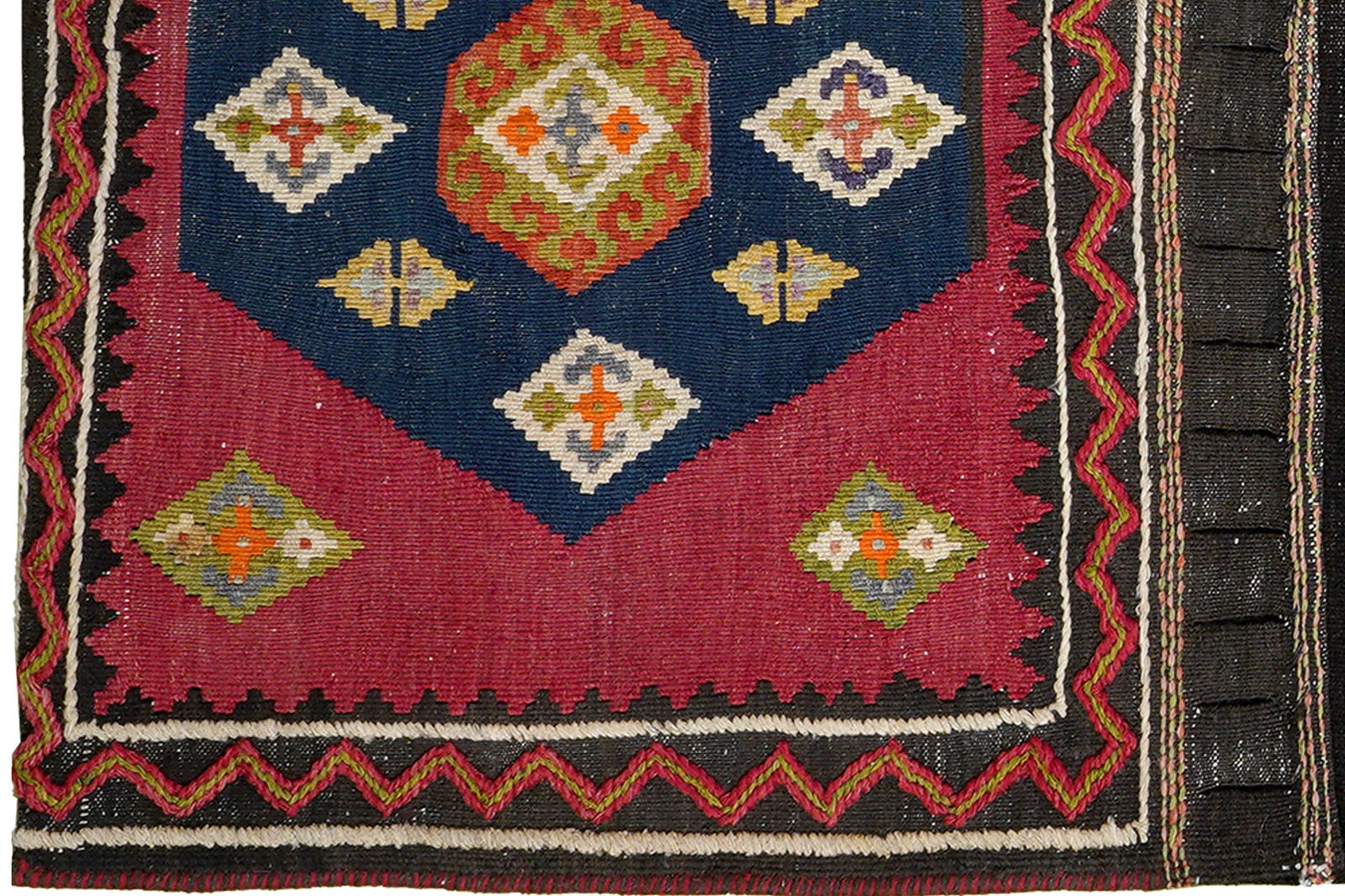 Khorjin — Handgefertigt, 192x76 cm, Bunt, 100% Virgin Wool | Back view
