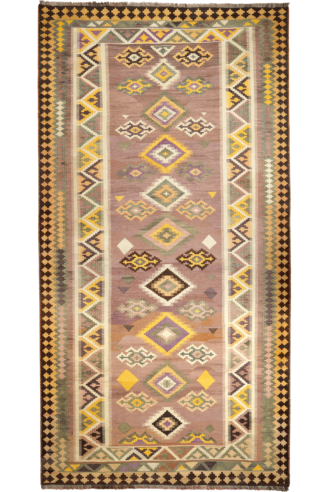 Kelim Gashgai Old — Handmade, 146x285 cm, Multicolor, 100% Virgin Wool | Main view