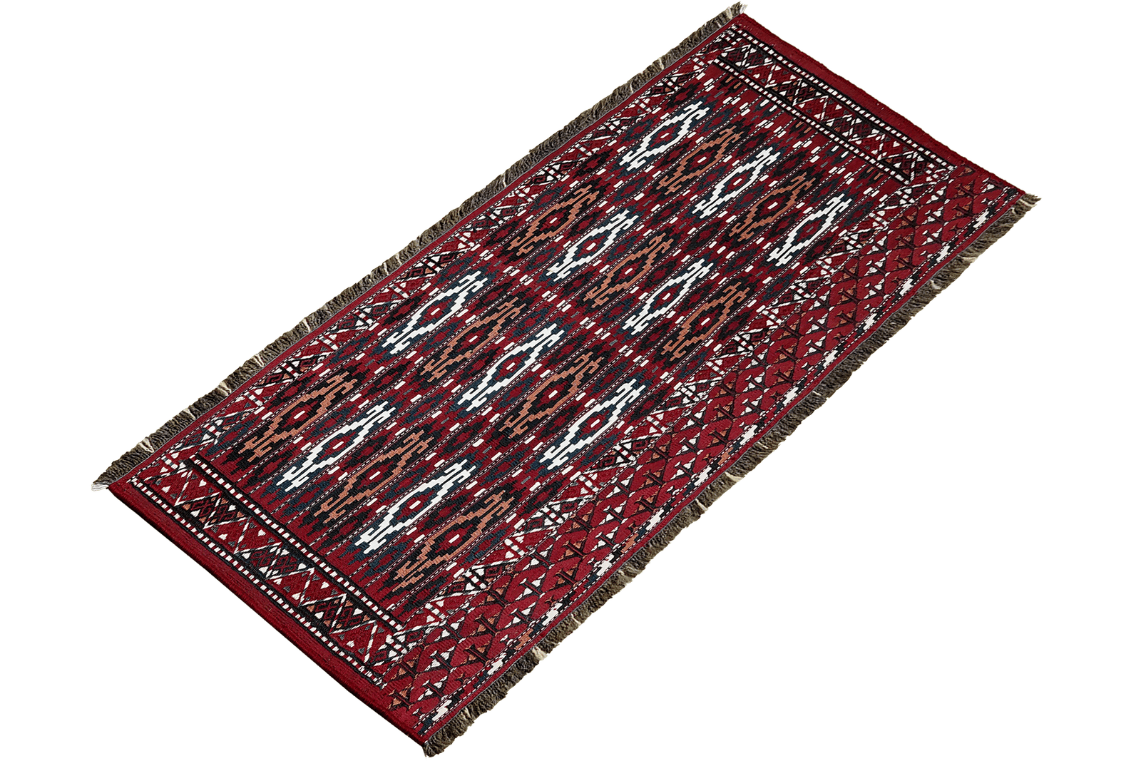 Kelim Turkman — Handmade, 114x60 cm, Multicolor, 100% Virgin Wool | View 4