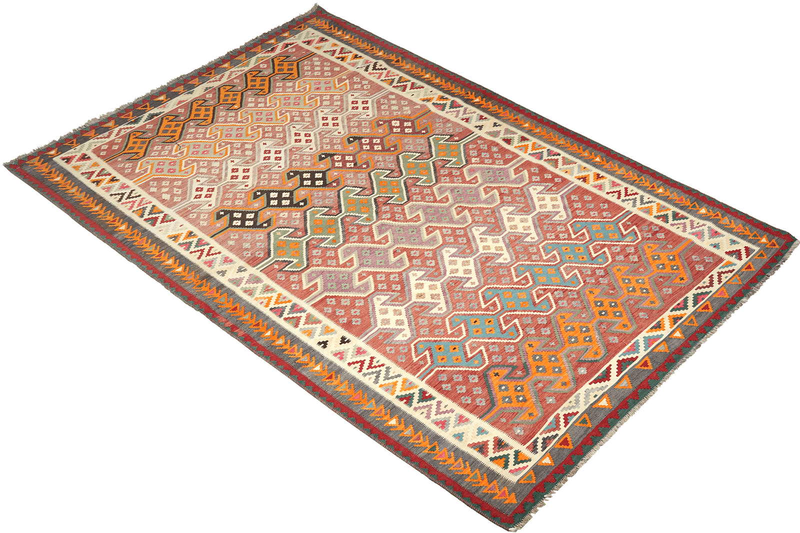 Kelim Gashgai Old — Handmade, 154x290 cm, Multicolor, 100% Virgin Wool | View 4