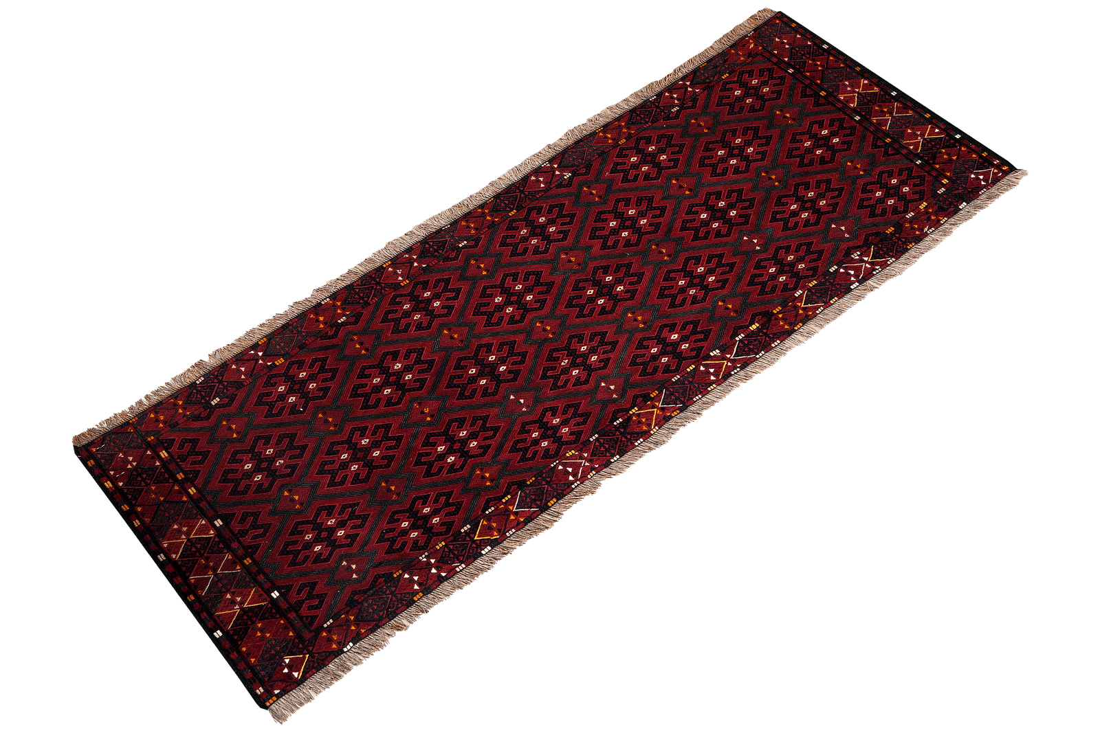 Kelim Turkman — Handmade, 123x37 cm, Multicolor, 100% Virgin Wool | View 4
