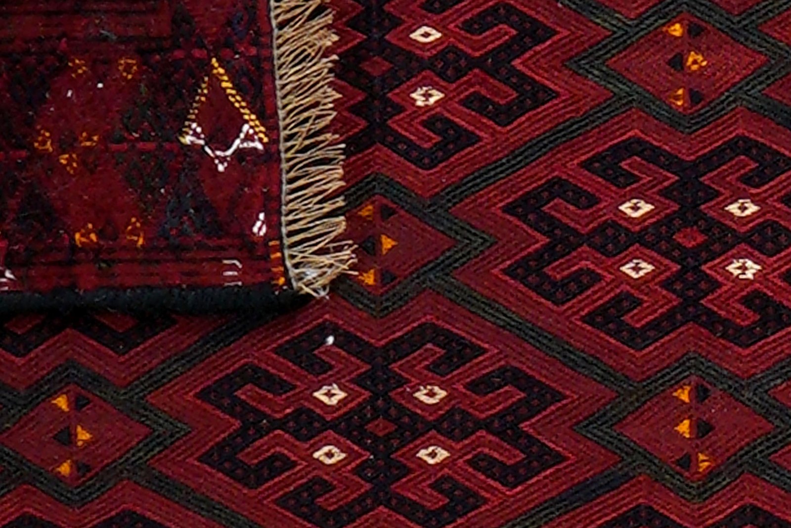 Kelim Turkman — Handmade, 123x37 cm, Multicolor, 100% Virgin Wool | View 6
