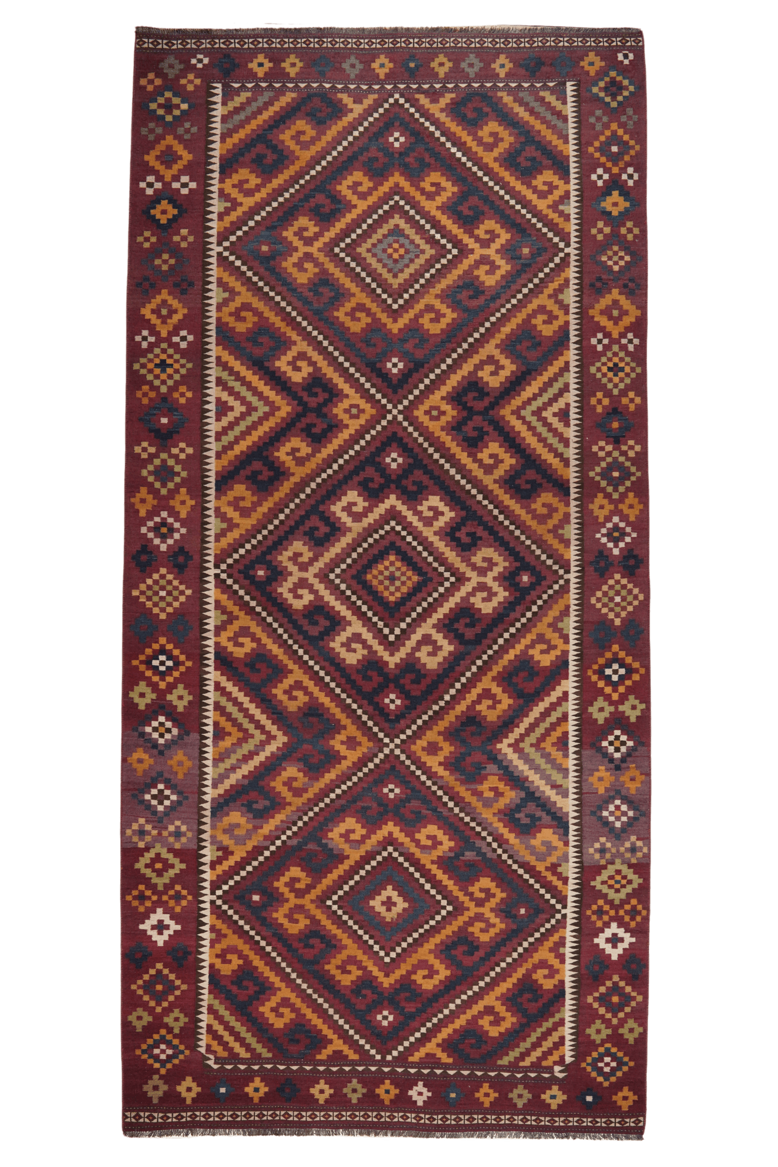Kelim Belutch — Handmade, 190x402 cm, Multicolor, 100% Virgin Wool | Main view