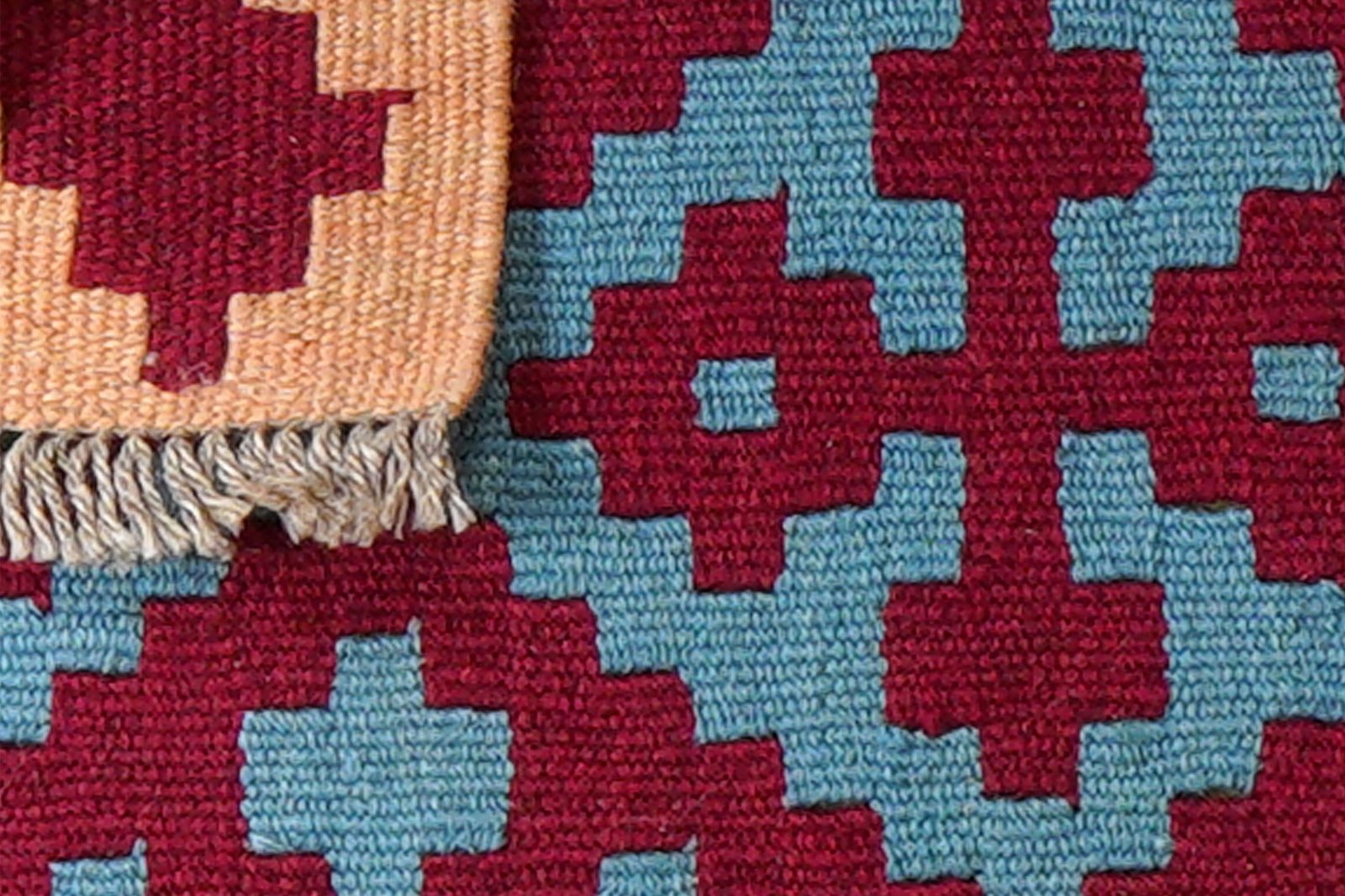 Kelim Gashgai — Handmade, 45x63 cm, Red, 100% Virgin Wool | View 6
