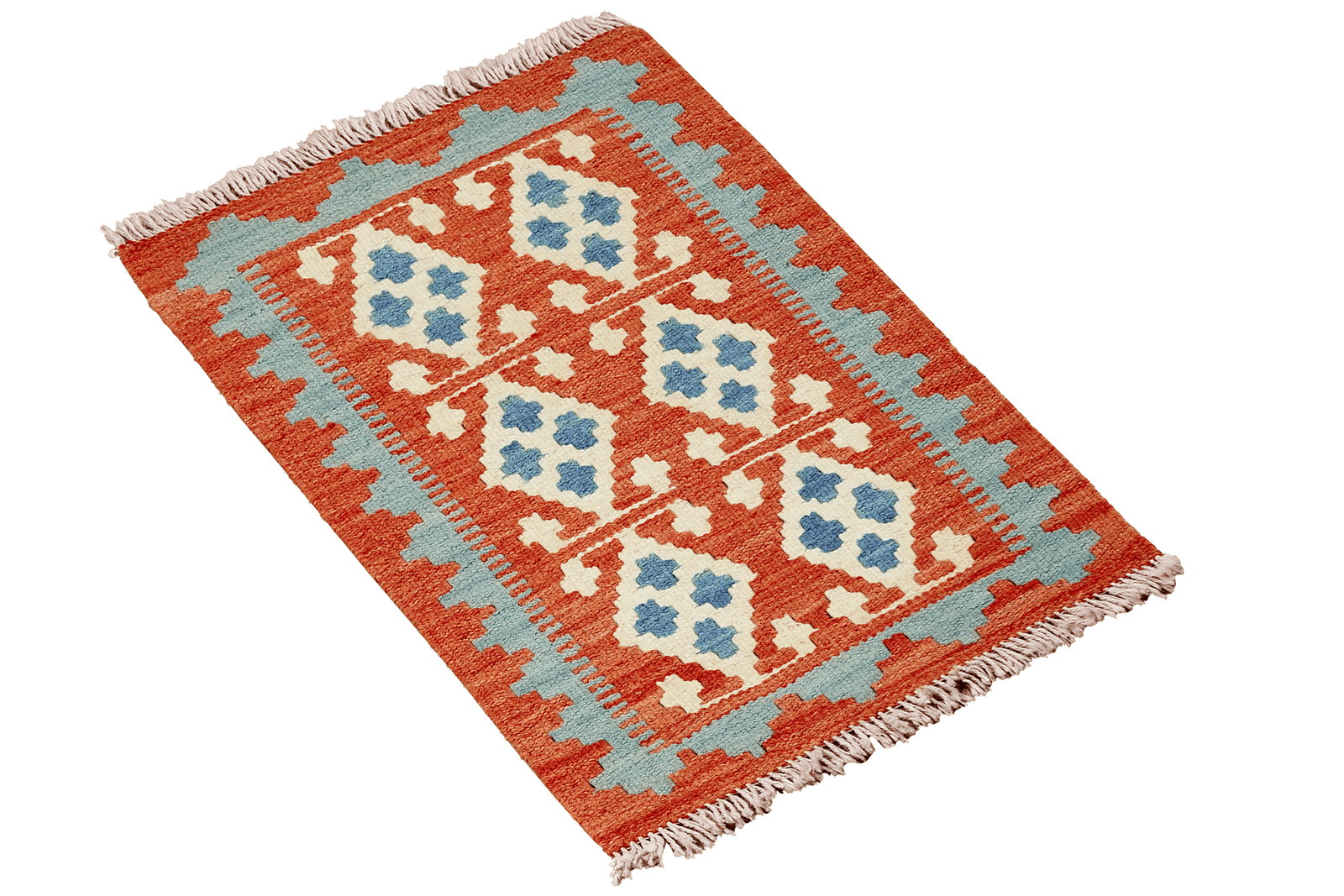 Kelim Gashgai — Handmade, 43x64 cm, Red, 100% Virgin Wool | View 4