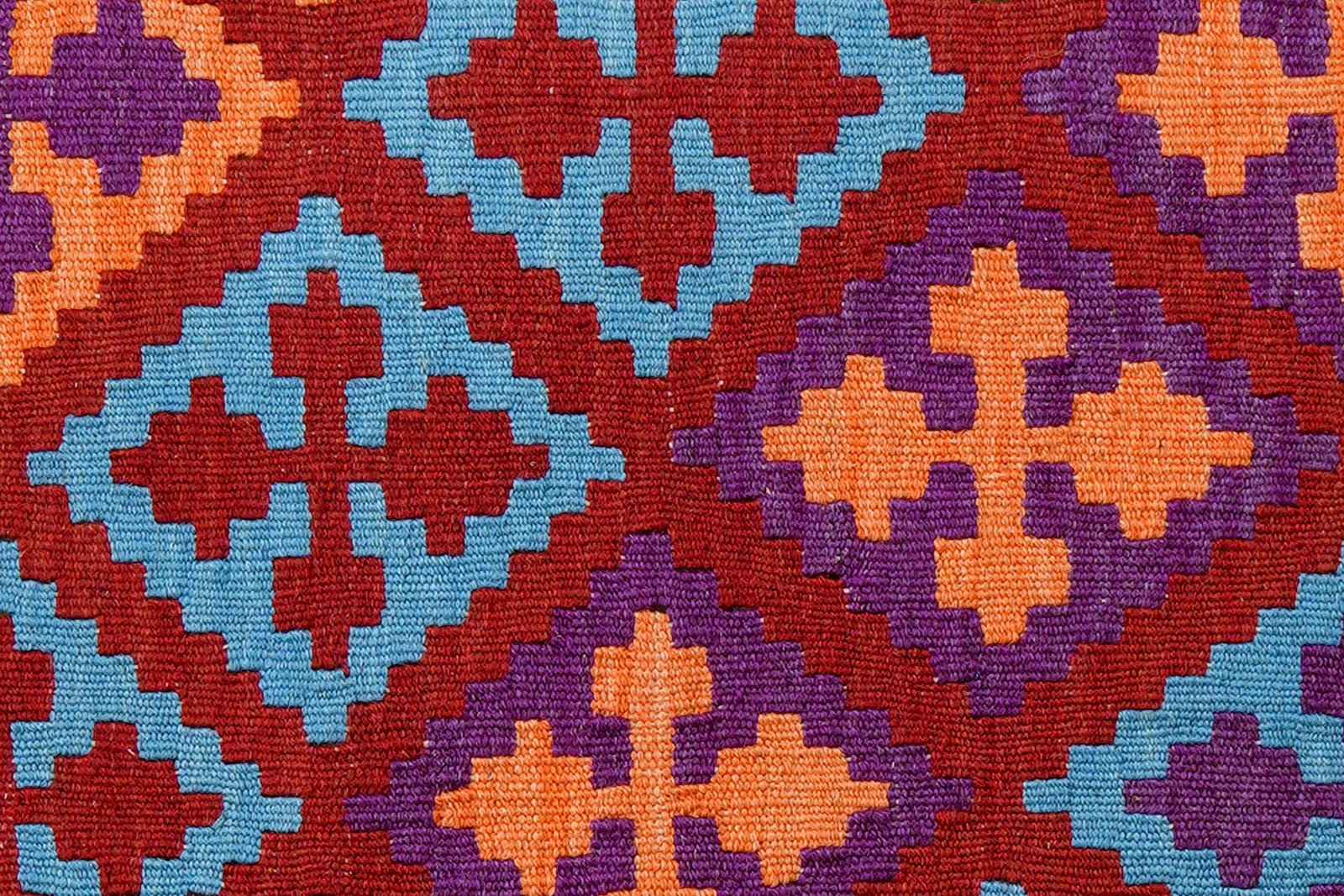 Kelim Gashgai — Handmade, 88x132 cm, Red, 100% Virgin Wool | View 5