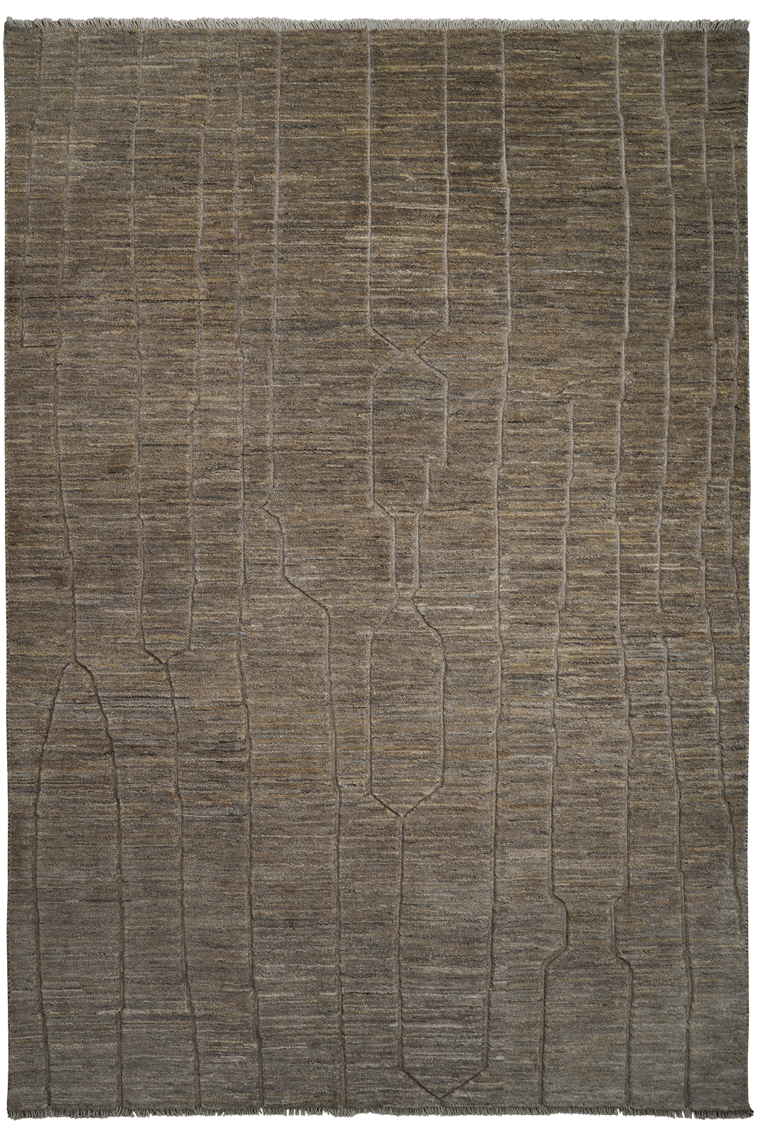 Gabbeh Basi — Hand-knotted, 200x291 cm, Grey, 100% Virgin Wool | Main view