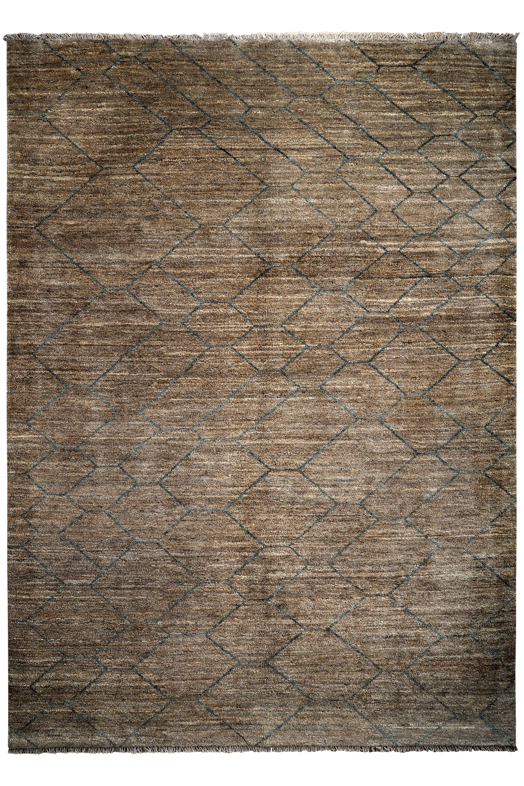 Gabbeh Basi — Hand-knotted, 209x288 cm, Grey, 100% Virgin Wool | Main view