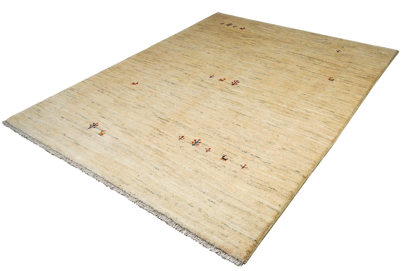 Gabbeh — Hand-knotted, 175x234 cm, Beige, 100% Virgin Wool | View 5