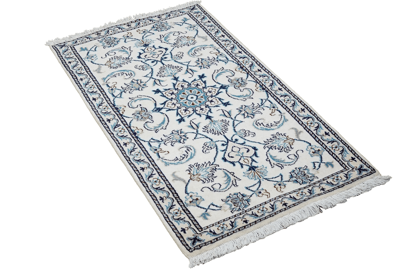 Nain 12La — Hand-knotted, 68x133 cm, Beige, 100% Virgin Wool | View 4
