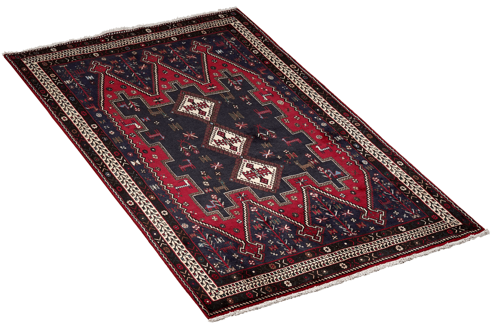 Afshar — Hand-knotted, 148x219 cm, Blue, 100% Virgin Wool | View 4