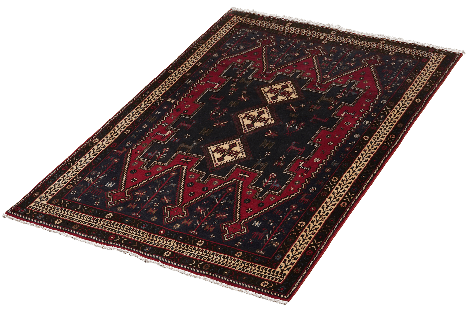 Afshar — Hand-knotted, 148x219 cm, Blue, 100% Virgin Wool | View 5