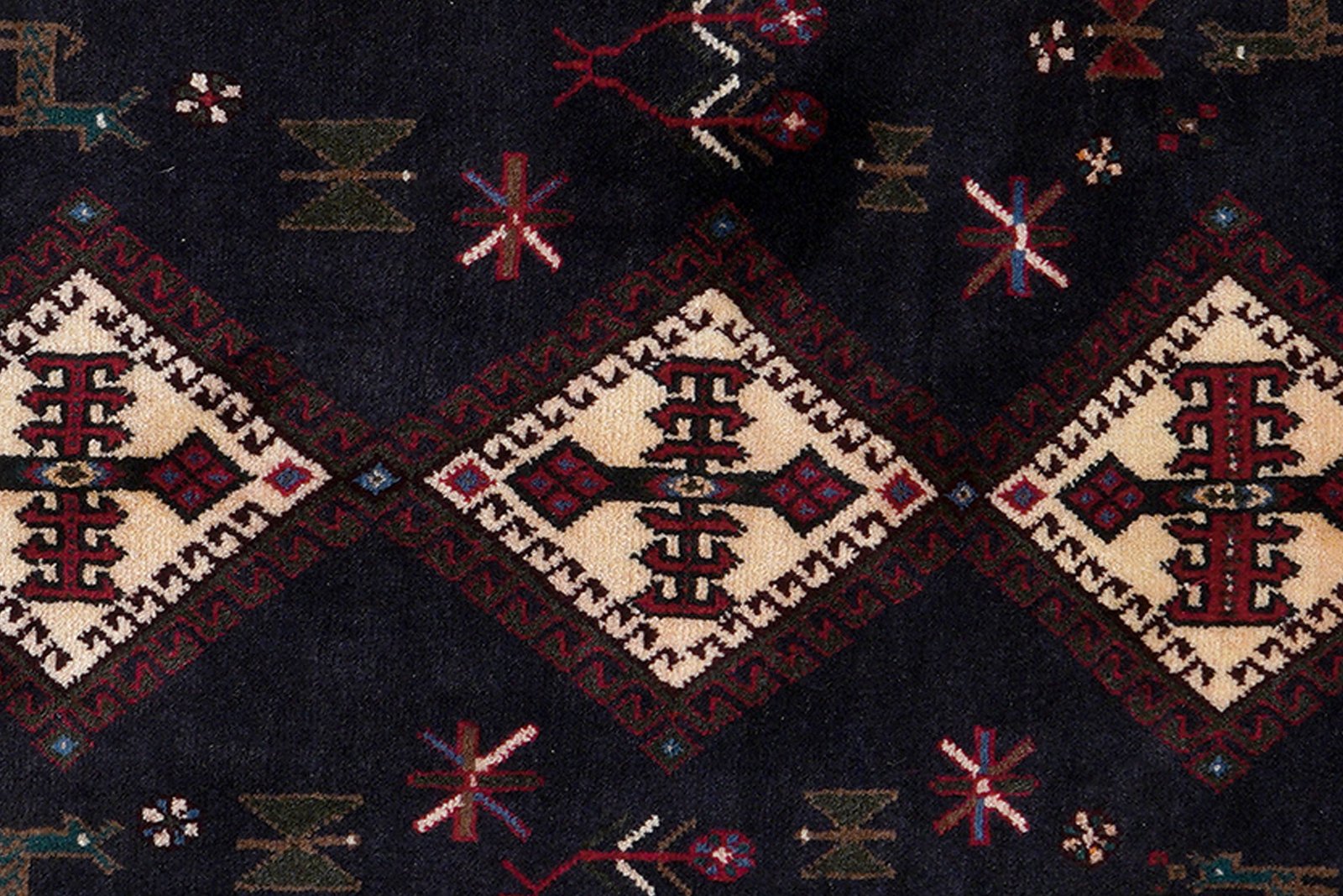 Afshar — Hand-knotted, 148x219 cm, Blue, 100% Virgin Wool | View 6