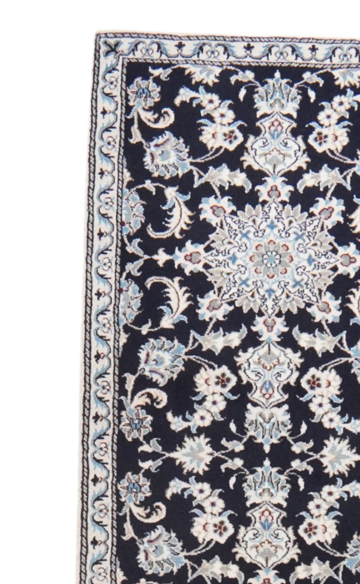 Nain 12La — Hand-knotted, 78x376 cm, Blue, 100% Virgin Wool | View 3