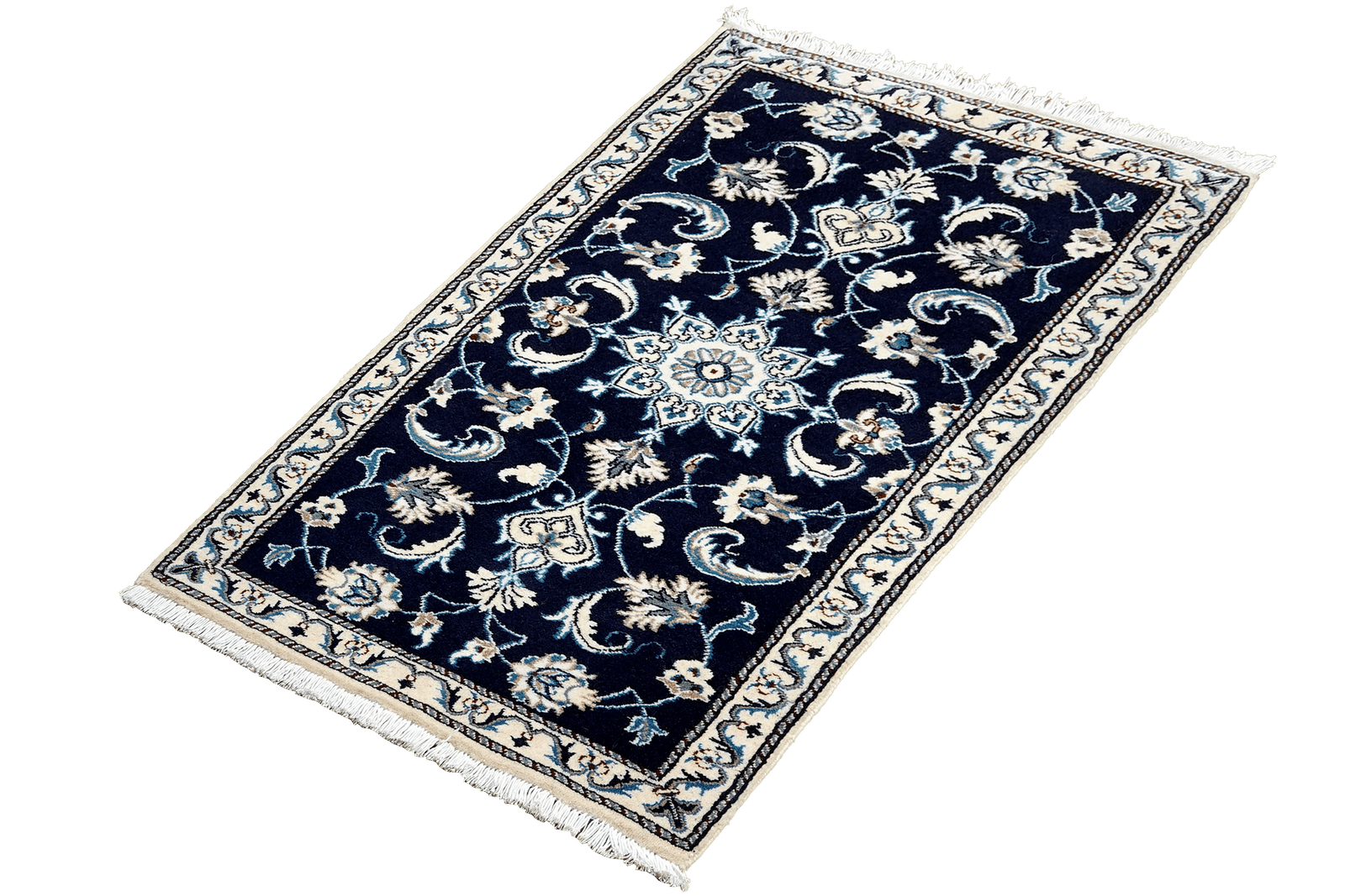 Nain 12La — Hand-knotted, 67x136 cm, Blue, 100% Virgin Wool | View 5