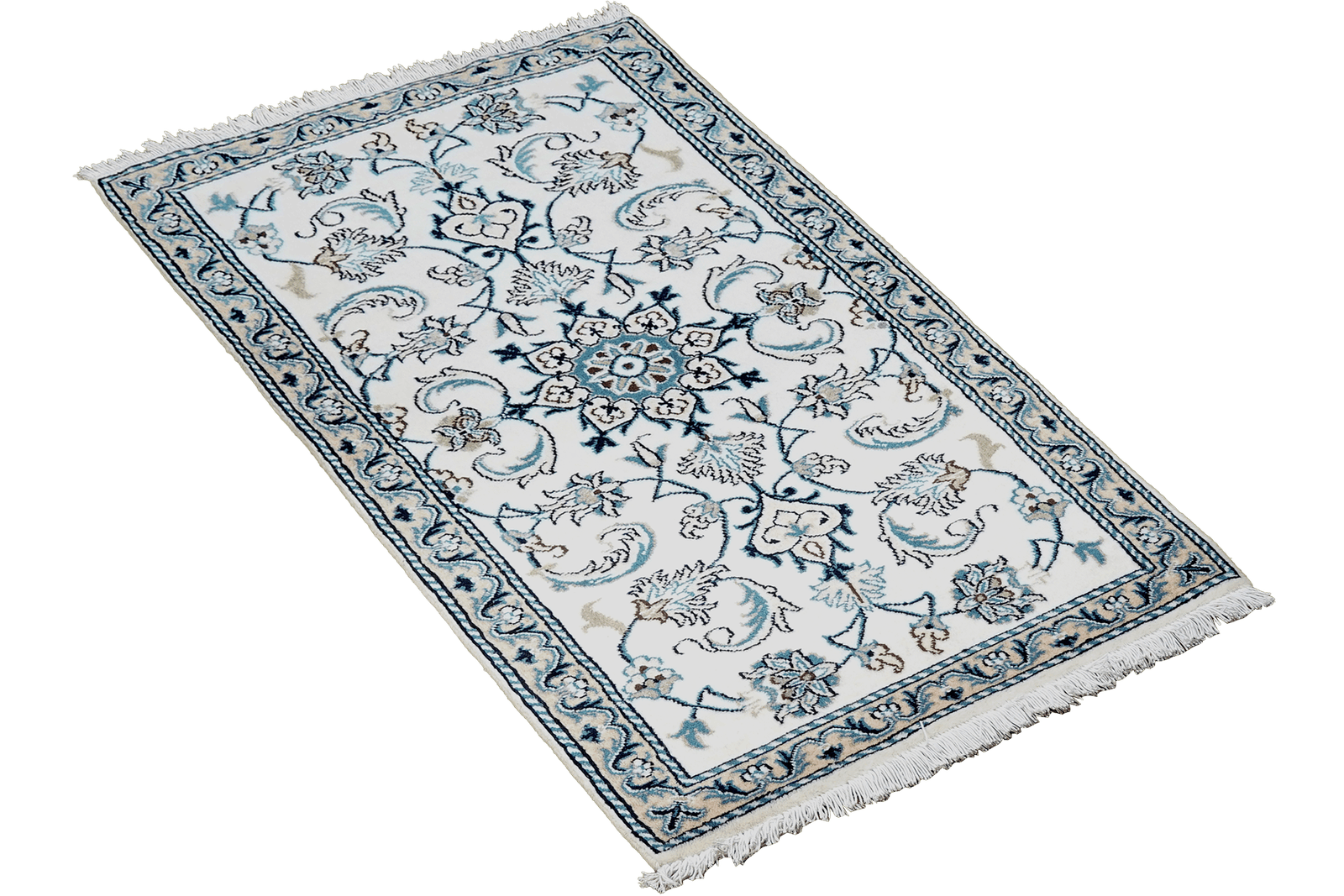 Nain 12La — Hand-knotted, 68x138 cm, Beige, 100% Virgin Wool | View 4
