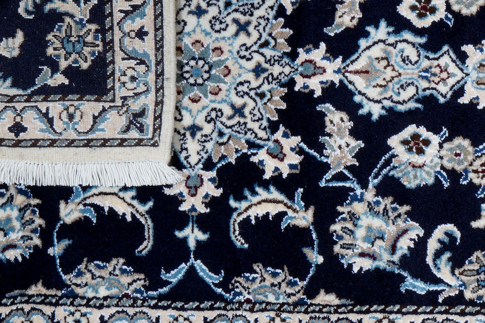 Nain 12La — Hand-knotted, 75x289 cm, Blue, 100% Virgin Wool | View 7
