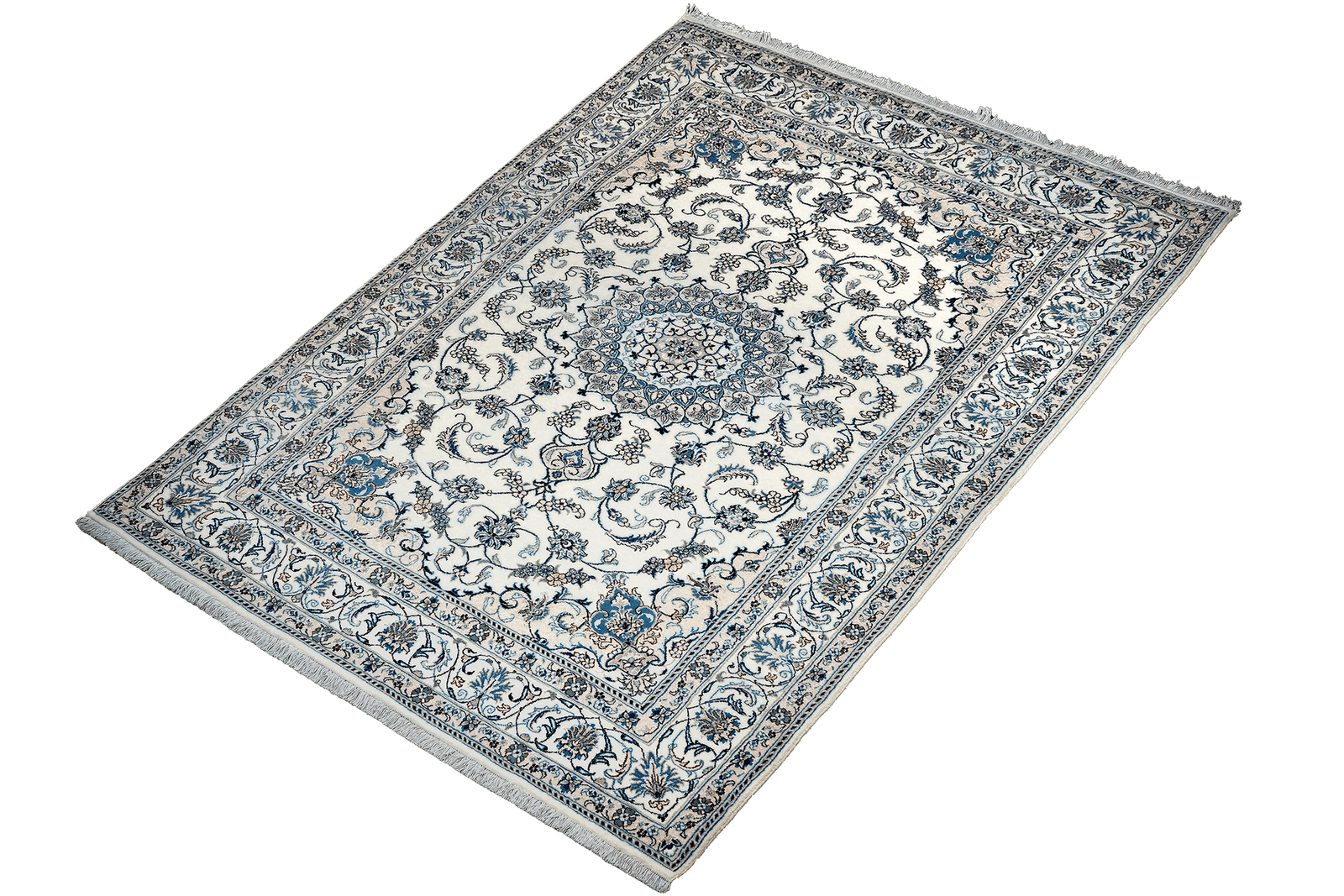 Nain 12La — Hand-knotted, 196x296 cm, Beige, 100% Virgin Wool | View 5
