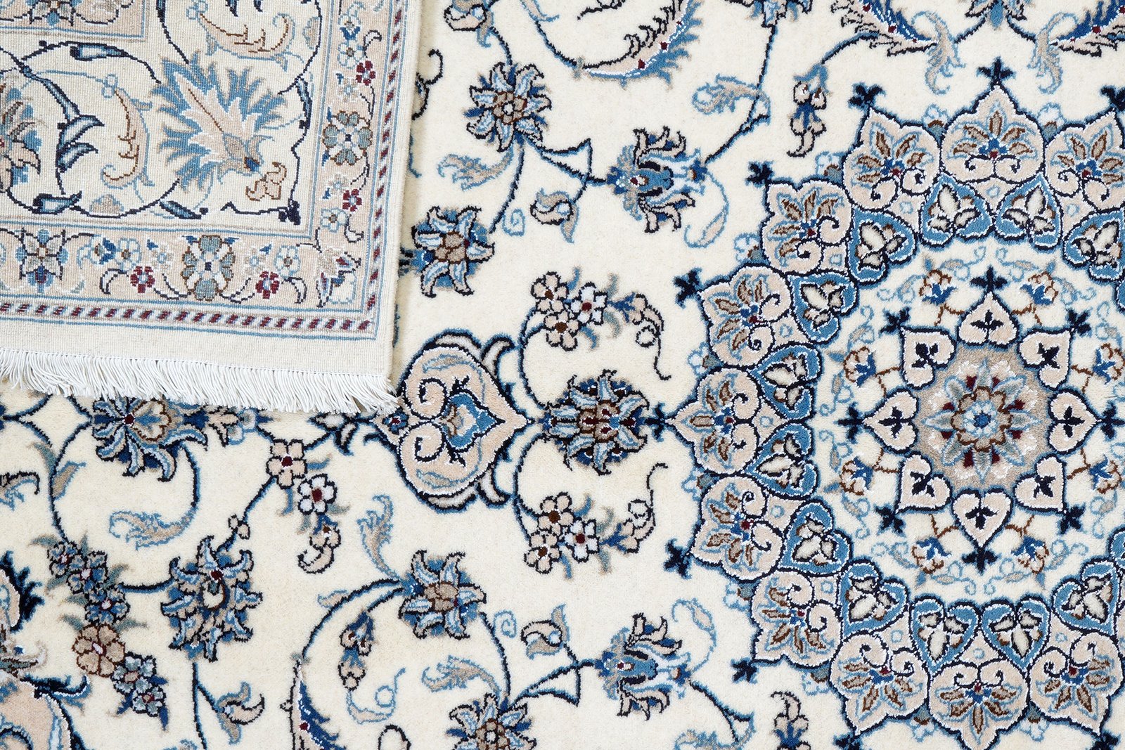 Nain 12La — Hand-knotted, 196x296 cm, Beige, 100% Virgin Wool | View 7